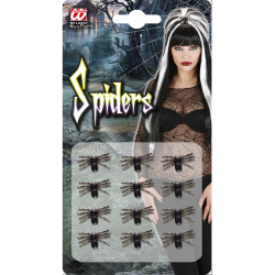 Dekorácie pavúky, 12 kusov